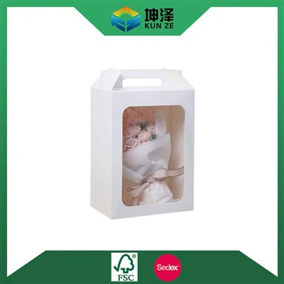 Kartonová dárková krabička s rukojetí