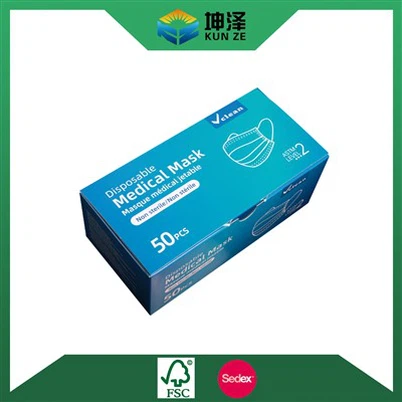 Balící krabice masky na obličej